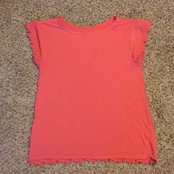 Pink LOFT blouse with flowery detail. - Picture 5 of 5